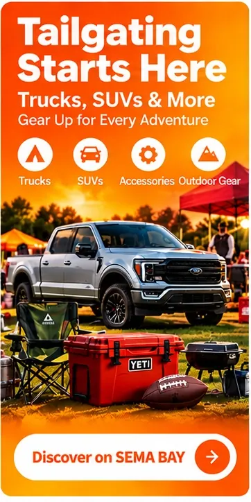 Tailgating, trucks, SUVs and outdoor gear — Discover on SEMA BAY