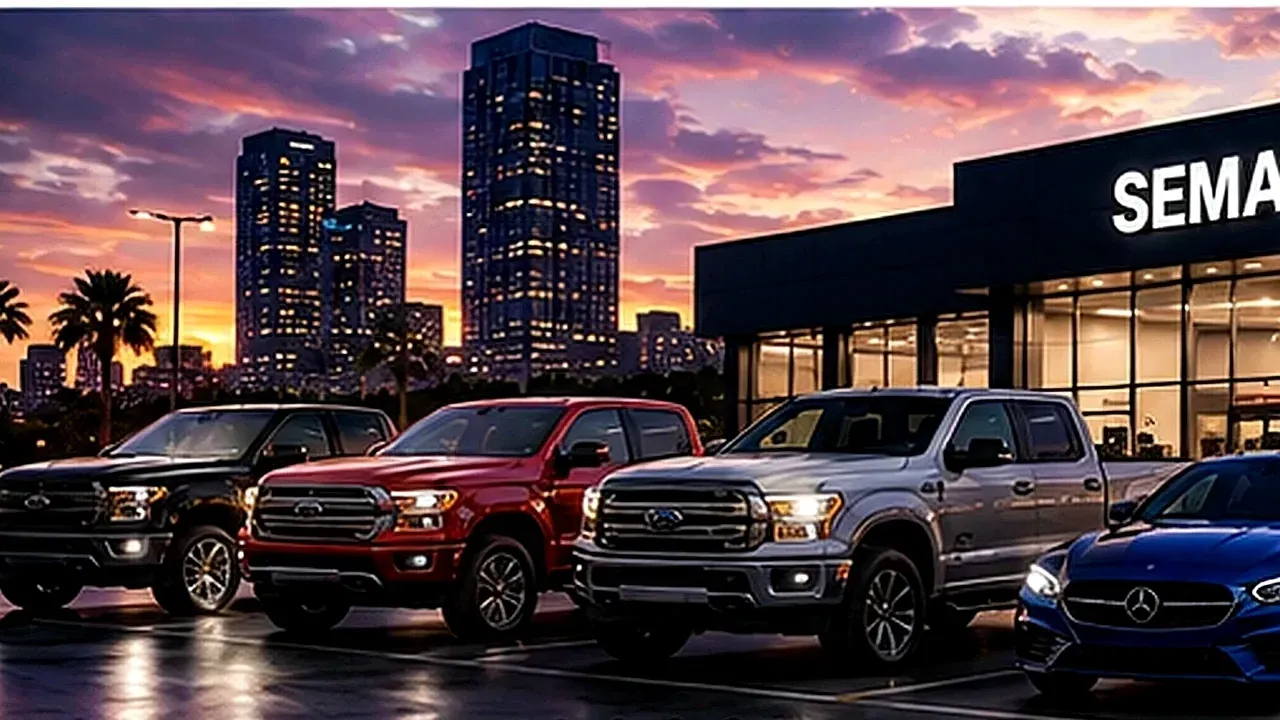 Modern car dealership promotion