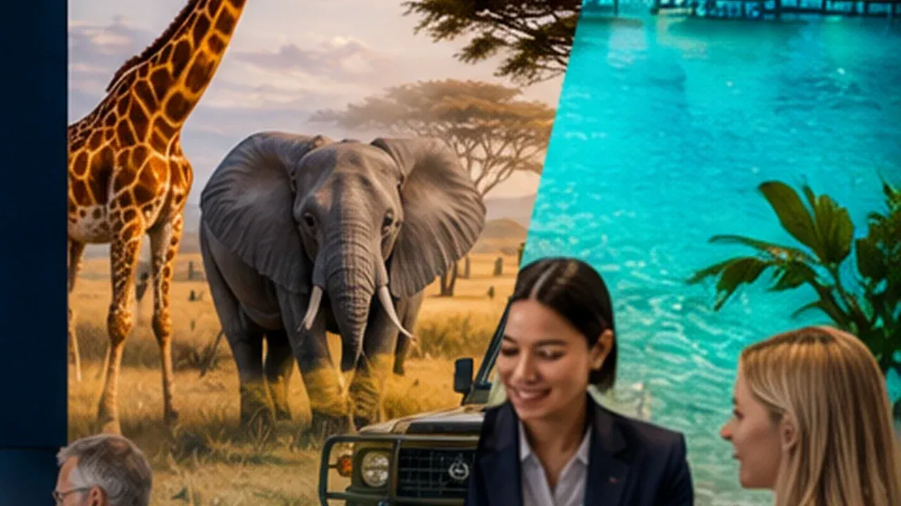 Safari adventure and tropical island travel