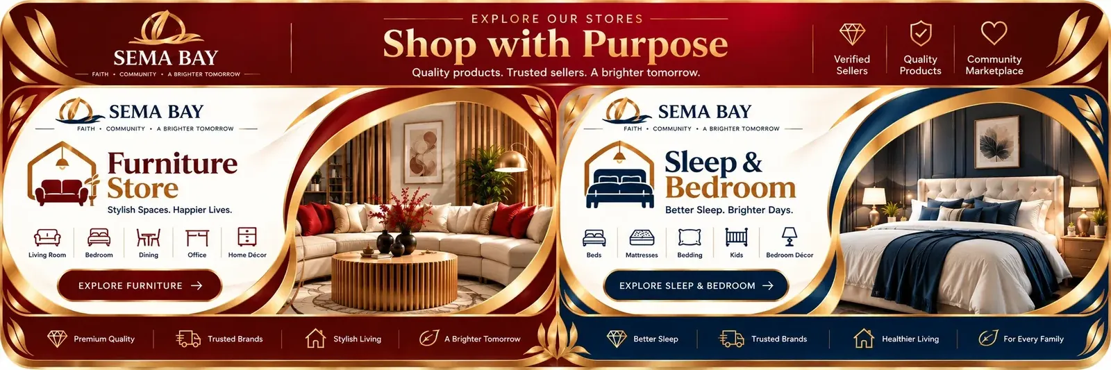 SEMA BAY — Shop with Purpose — Furniture and Sleep & Bedroom
