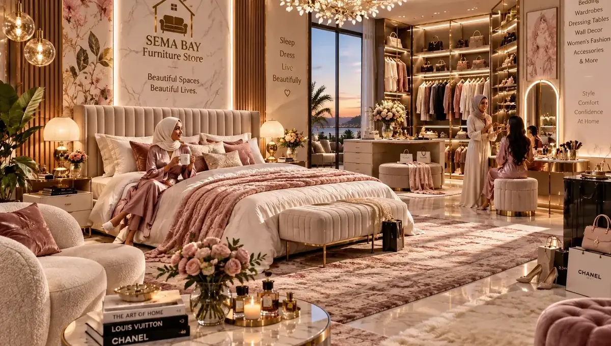 Luxury bedroom, wardrobes and dressing area