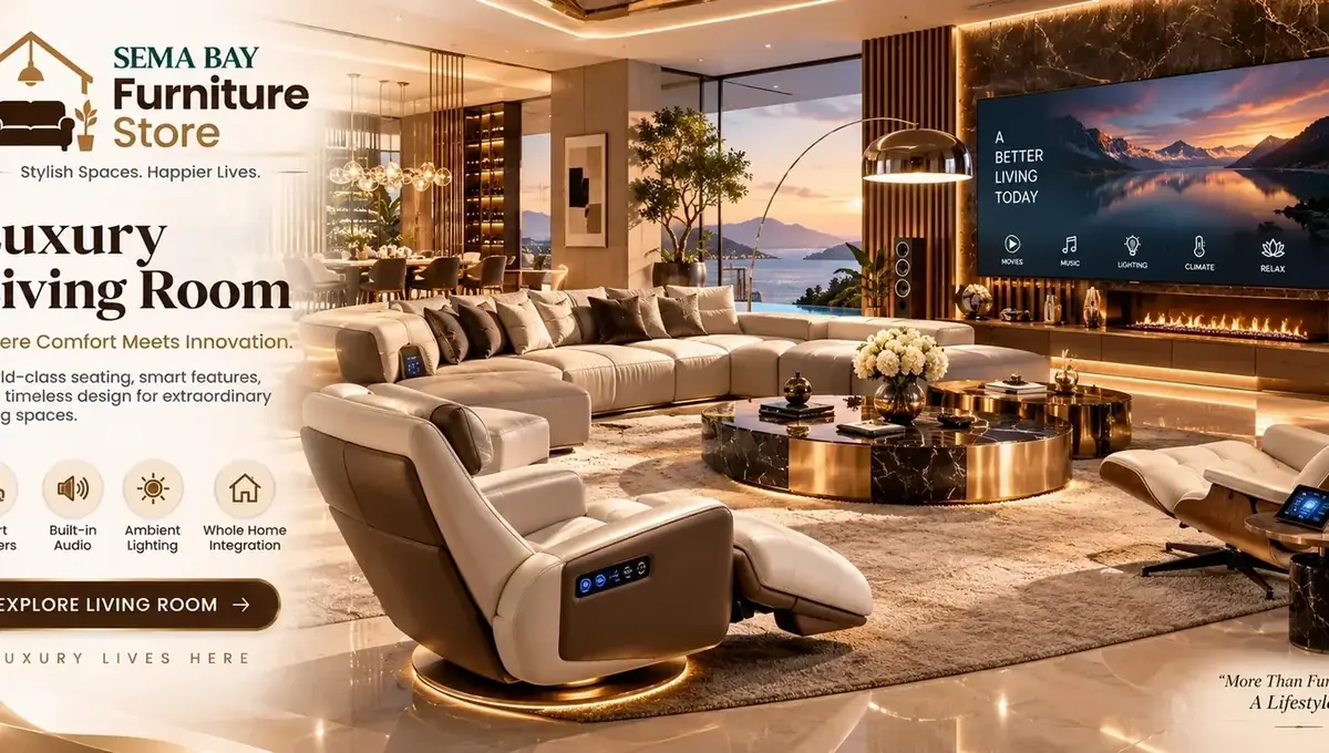 Luxury living room furniture and smart seating